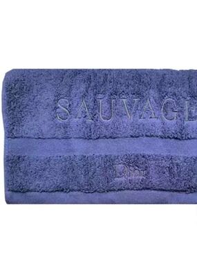 Dior Sauvage Men’s Face Hand Towel Navy Blue Logo Cotton Authentic